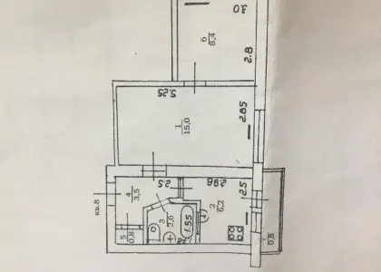 2-комнатная квартира, 38 м² - фото 1